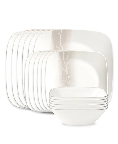Corelle Vitrelle Studio Square Wandering Grove 18-Pc. Dinnerware Set, Service for 6