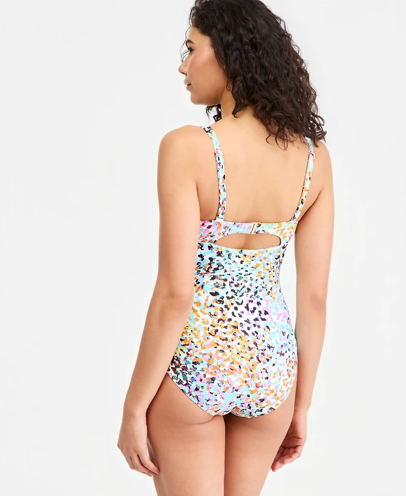 Anne Cole Women's Drape-Front Underwire One-Piece Swimsuit