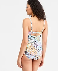 Anne Cole Women's Drape-Front Underwire One-Piece Swimsuit