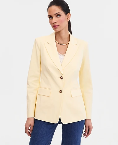 I.n.c. International Concepts Women's Two Button Fitted Waist Blazer, Macy's Exclusive