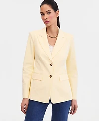 I.n.c. International Concepts Women's Two Button Fitted Waist Blazer, Macy's Exclusive