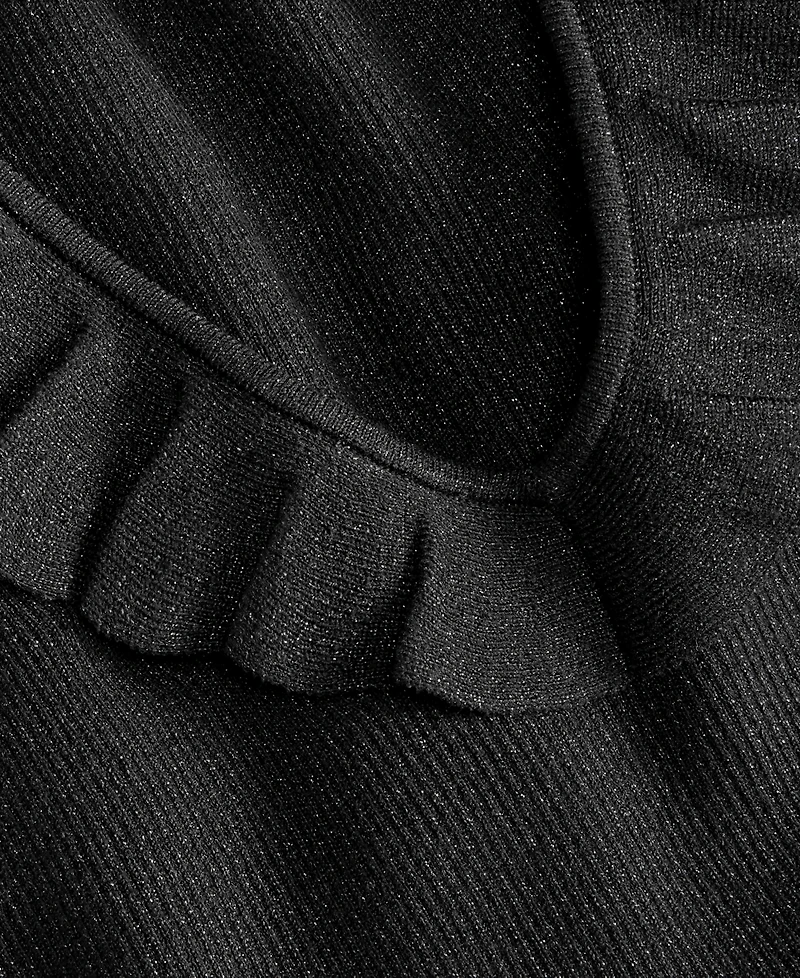 I.n.c. International Concepts Women's Ruffle-Trim Metallic Sweater Tank, Macy's Exclusive