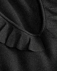 I.n.c. International Concepts Women's Ruffle-Trim Metallic Sweater Tank, Macy's Exclusive