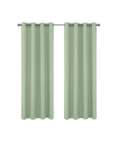 Rt Designers Collection 100 Polyester 140 Gsm Sedona Jacquard Grommet Curtain Panel 54 X22 X 90 X22 Sage