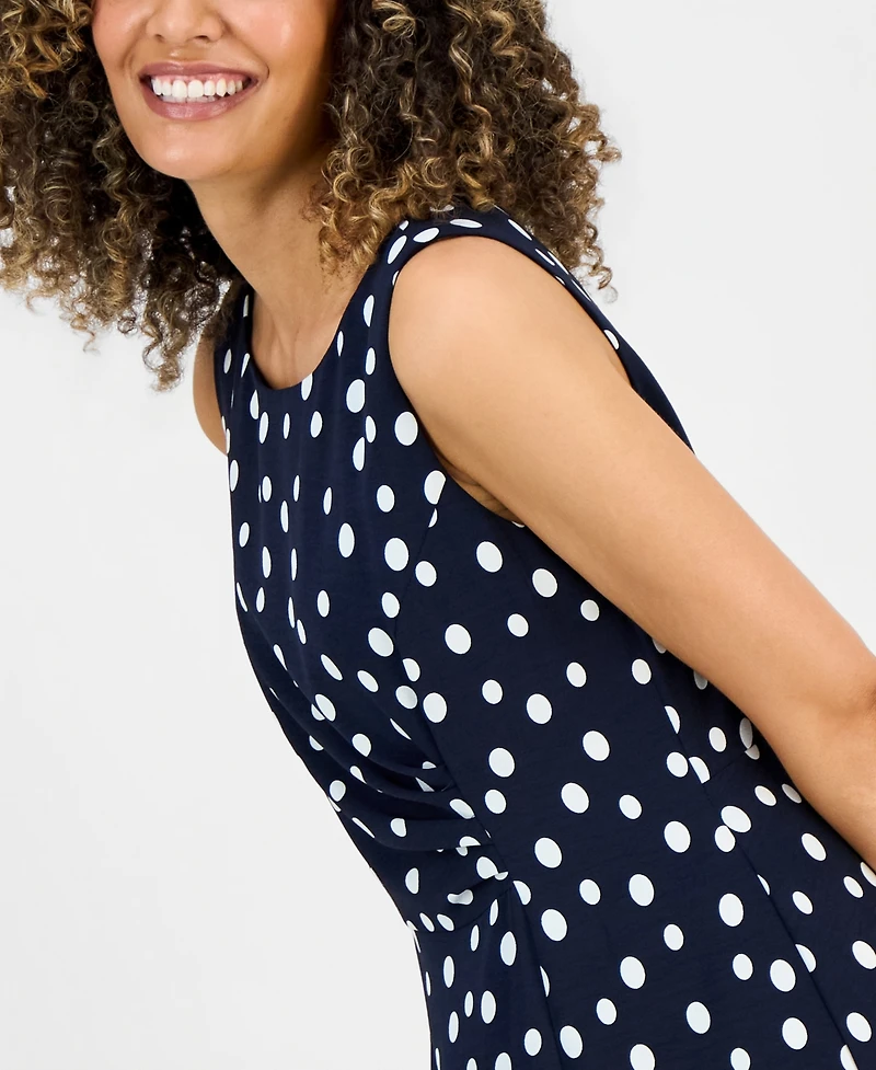 Connected Petite Boat-Neck Midi Dress