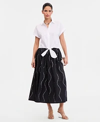 I.n.c. International Concepts Petite Relaxed Fit Pull-On Midi Skirt, Macy's Exclusive