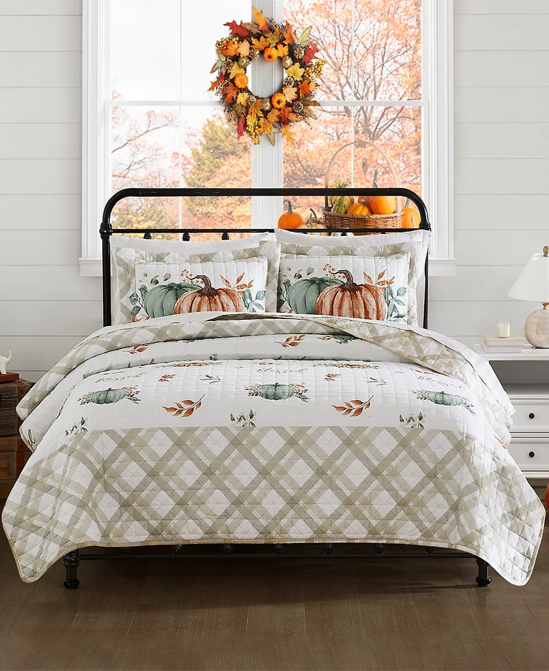 Avanti Grateful Patch Reversible 3-Pc. Quilt Set, King