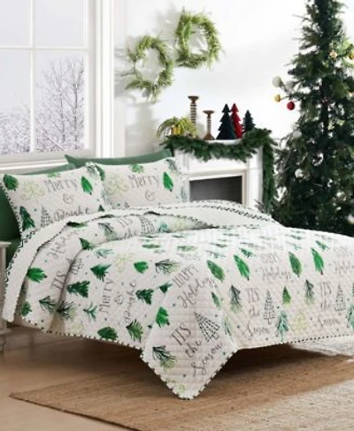 Avanti Christmas Trees Reversible 3 Pc. Quilt Set