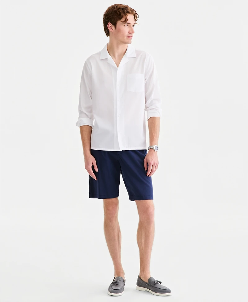 Club Room Men's Cotton Long-Sleeve Camp-Collar Shirt, Macy's Exclusive