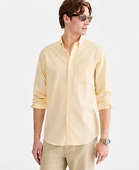 Club Room Men's Solid Stretch Oxford Cotton Shirt, Created for Macy's