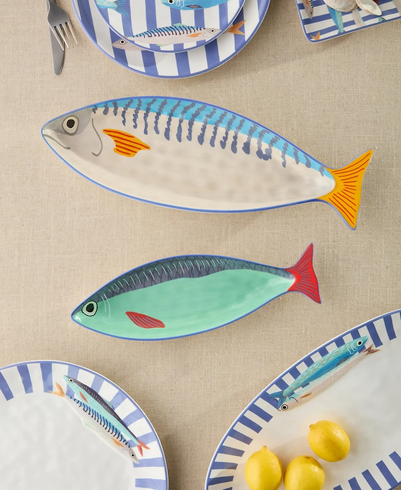 Certified International Something Fishy 2-Pc. Platter Set