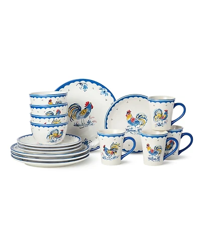 Certified International French Rooster 16-Pc. Dinnerware Set, Service for 4