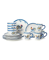 Certified International French Rooster 16-Pc. Dinnerware Set, Service for 4