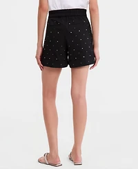 I.n.c. International Concepts Women's Embellished Cuffed Shorts, Exclusively at Macy's