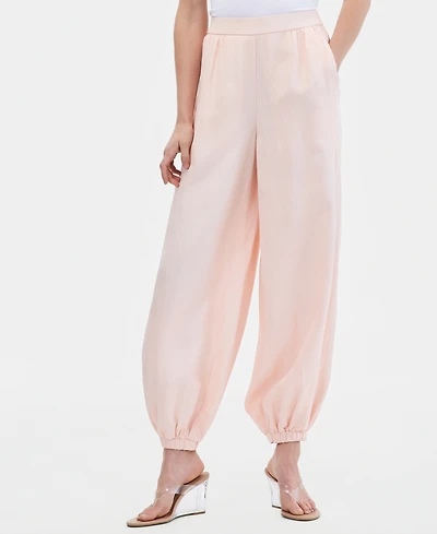 I.n.c. International Concepts Women's Linen-Blend Pull-On Bubble Pants, Macy's Exclusive