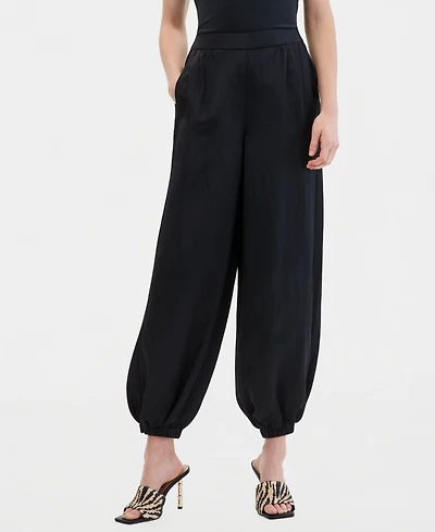 I.n.c. International Concepts Women's Linen-Blend Pull-On Bubble Pants, Macy's Exclusive
