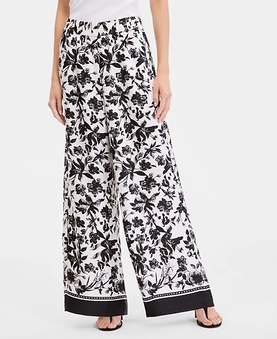 I.n.c. International Concepts Women's Printed Twill Pants, Macy's Exclusive