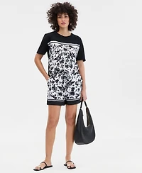 I.n.c. International Concepts Women's Printed Drawstring Shorts, Macy's Exclusive