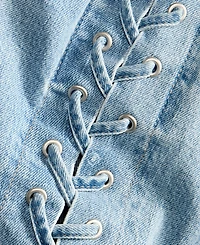 I.n.c. International Concepts Women's High-Rise Lace-Up Straight Ankle Jeans, Macy's Exclusive