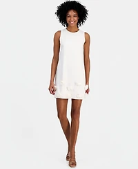Anne Klein Women's Rosette Sleeveless Shift Dress