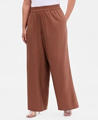 I.n.c. International Concepts Plus Pull-On Wide-Leg Pants, Created for Macy's