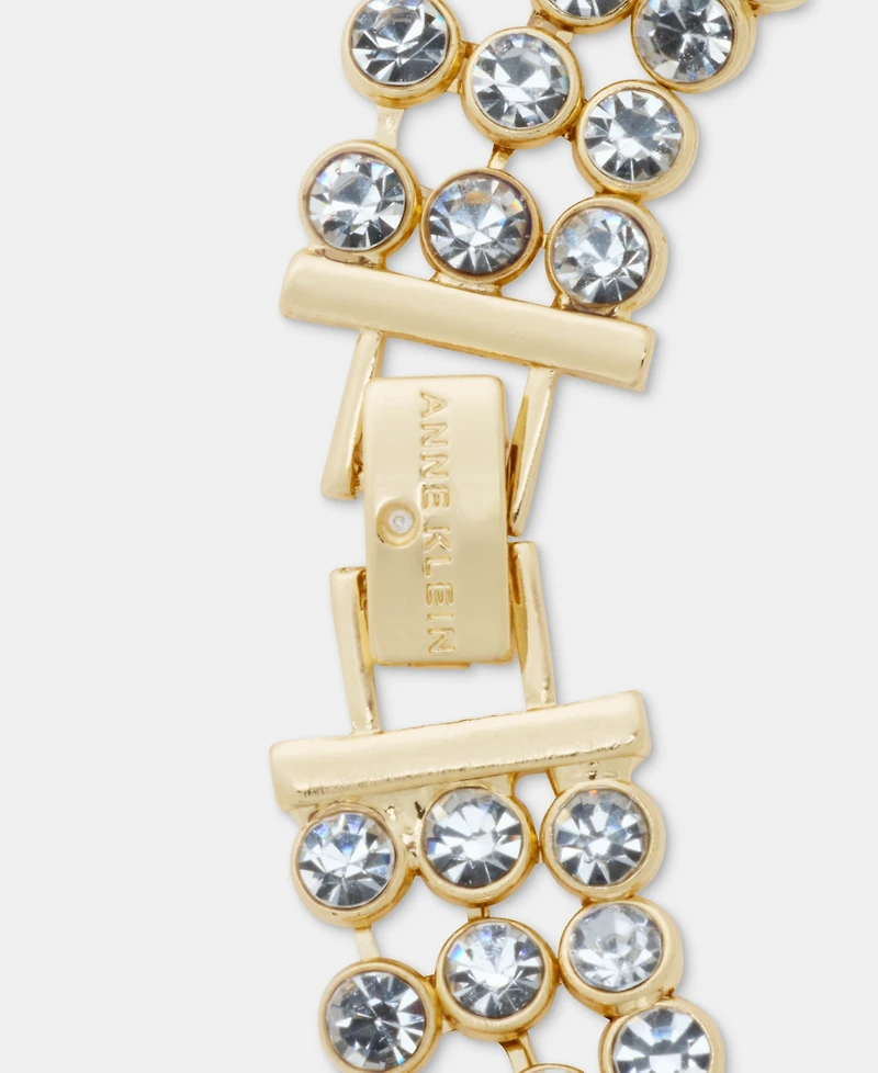 Anne Klein Crystal Mesh Chain Flex Bracelet