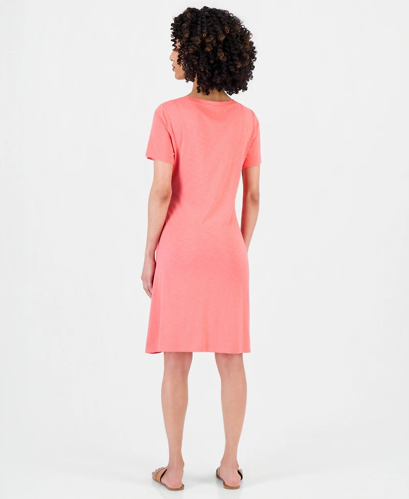 Style & Co Petite Tie-Waist T-Shirt Dress, Macy's Exclusive