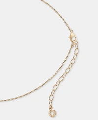 Anne Klein Crystal & Imitation Pearl Station Lariat Necklace, 16" + 3" extender