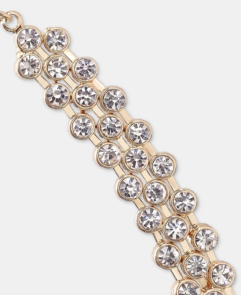 Anne Klein Crystal Mesh Chain Collar Necklace, 16" + 3" extender