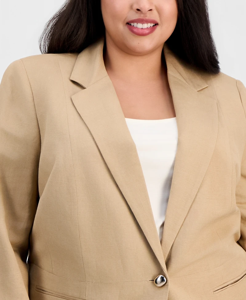 Kasper Plus Notch Collar Jacket