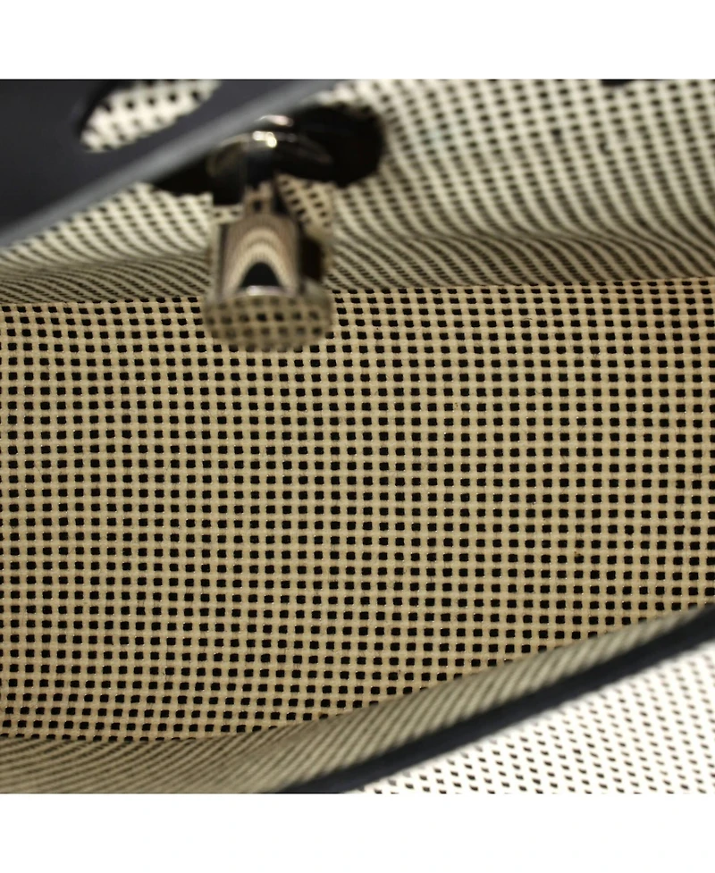 Pre-Owned HERMES 31 Herbag Zip Criss Viking Toile and Leather