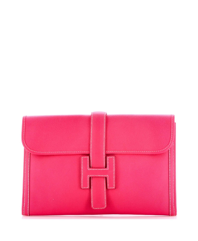 Pre-Owned HERMES Pm Jige Clutch Epsom