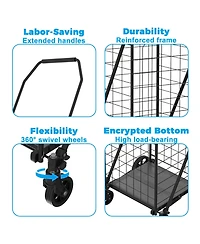 Rainsken Foldable Heavy Duty Shopping Cart
