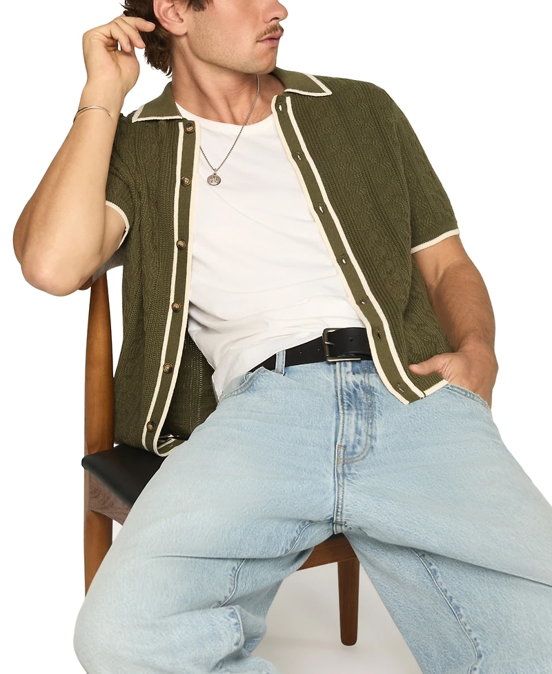 Lucky Brand Men's Spread Collar Shirt