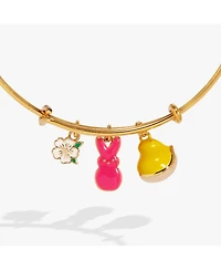 Alex and Ani Peeps Chick and Bunny Multi Charm Bangle Bracelet