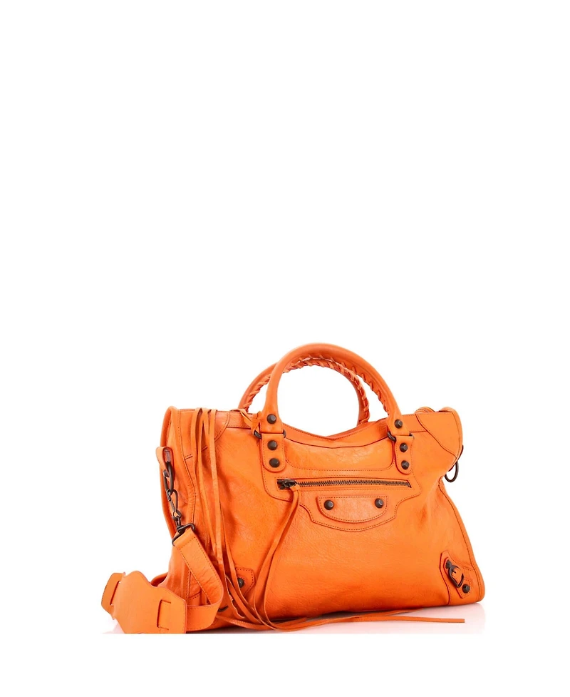 Pre-Owned Balenciaga Medium City Classic Studs Bag Leather