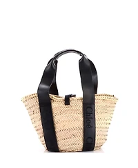 Pre-Owned Chloe Medium Sense Basket Tote Raffia with Leather