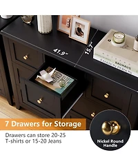 gaomon Dresser with 7 Deep Drawers for Bedroom