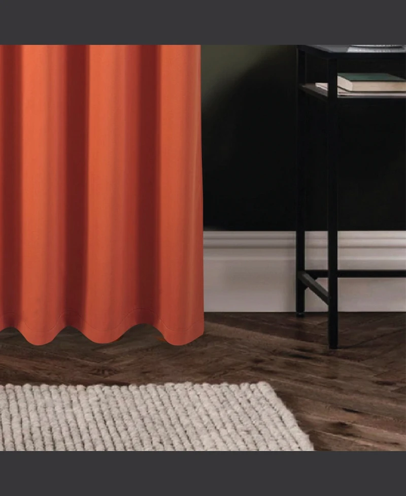 Rt Designers Collection 100% Polyester 250 Gsm Riley 100% Blackout Grommet Panel 54" x 45" Spice