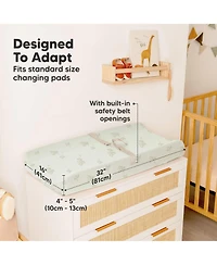 KeaBabies 2-Pack Soothe Waterproof Changing Pad Covers for Boy, Girl, 32x16 Soft Cotton Baby Table Cover