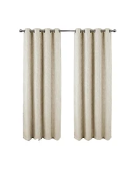 Rt Designers Collection 100% Polyester 270 Gsm Reba Luxury Jacquard Blackout Grommet Curtain Panel 54" x 90".