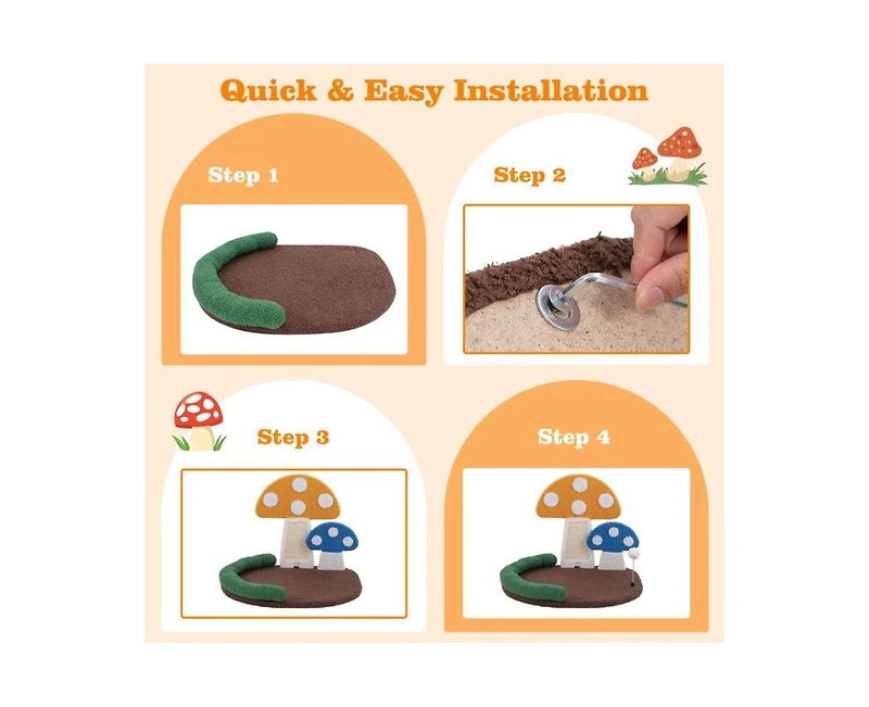 Aostirmotor Cat Scratching Tree, Indoor Activity Tower with Perch for Climbing & Exercis