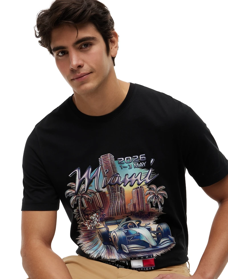 Tommy Hilfiger Men's Miami Racing Graphic T-Shirt