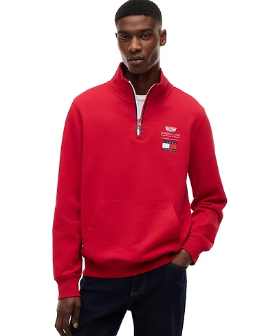 Tommy Hilfiger Men's Logo Quarter-Zip Sweatshirt