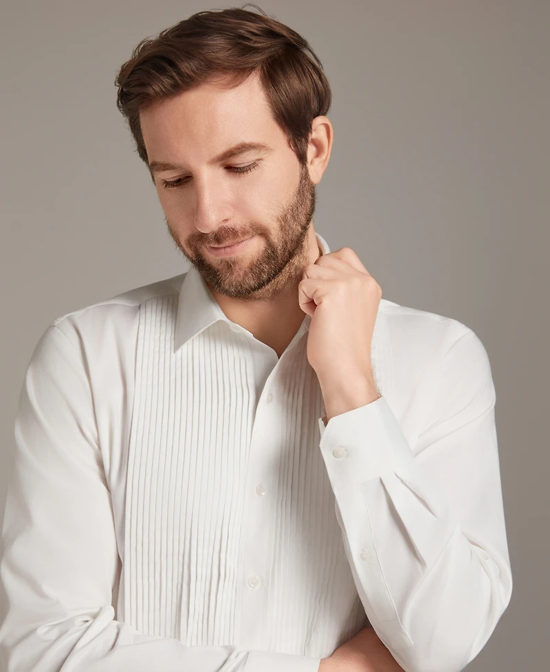 Alfani Men's Slim Fit Pleated Dress Shirt, Macy's Exclusive