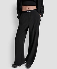 Dkny Sport Women's High-Rise Modified Wide-Leg Pants