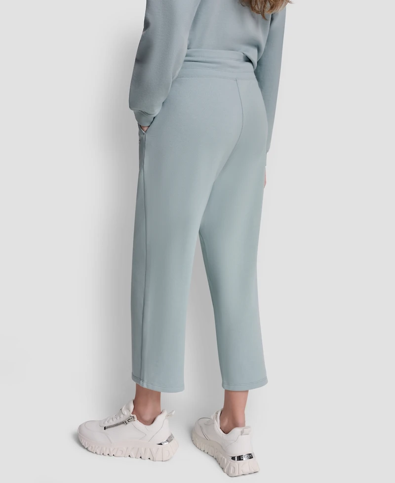 Dkny Sport Women's Metallic Bubble Logo Crop Pants