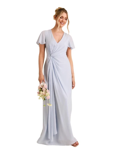 Six Stories Women's Knot Front Chiffon Bridesmaid Dress