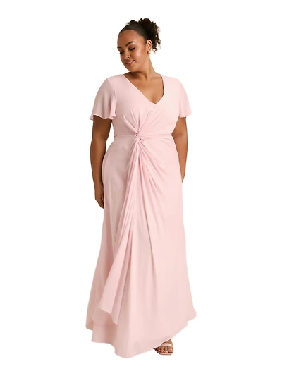 Six Stories Women's Knot Front Chiffon Bridesmaid Dress