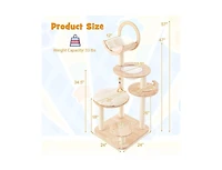 Aostirmotor 4-in-1 Wooden Cat Tower with Space Capsule Nest, Indoor Cat Furniture for Climbing & Play